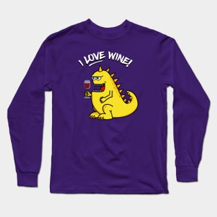 Monster Loves Wine! Long Sleeve T-Shirt